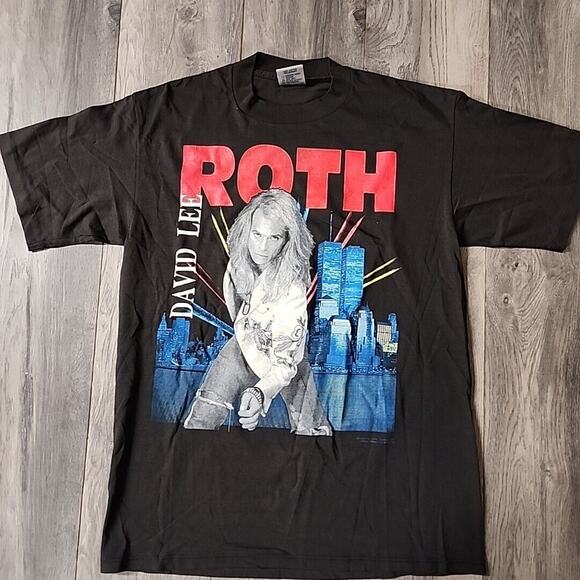 Vintage 1991 David Lee Roth Tour T-shirt Size L - Picture 1 of 5
